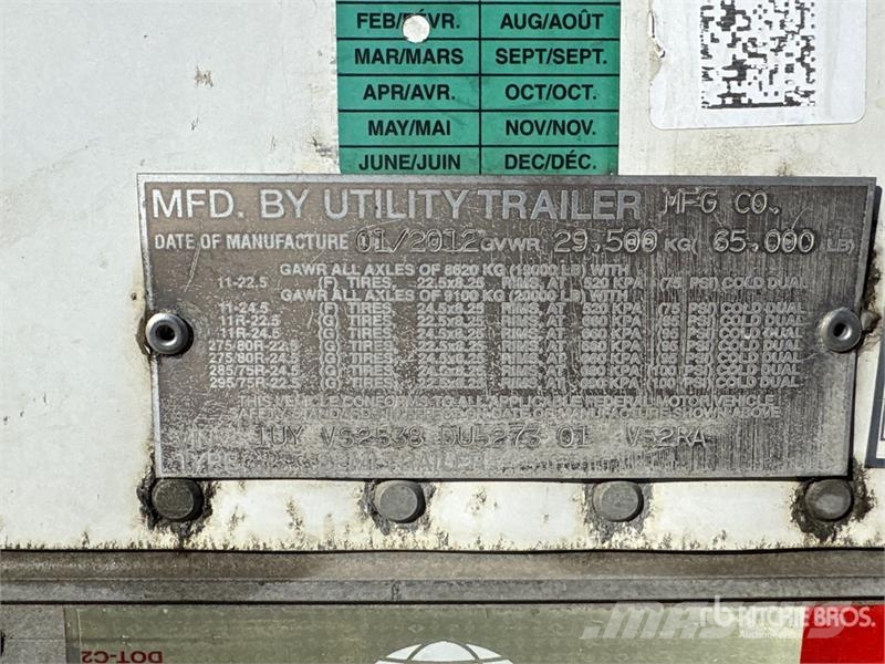 Utility 53 ft x 102 in T/A Refrigerated Trailer Hűtős félpótkocsik