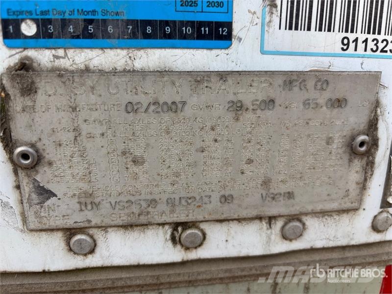 Utility 53 ft x 102 in T/A Refrigerated Trailer Напівпричепи-рефрижератори