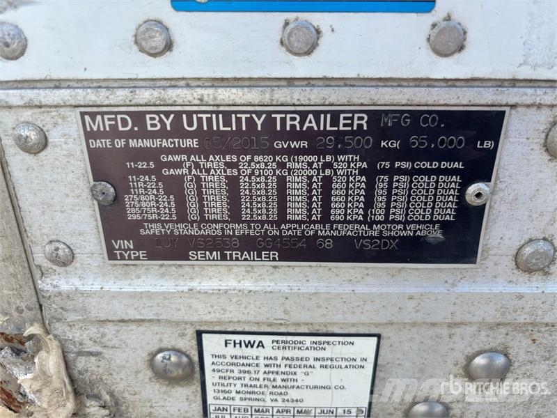 Utility 53 ft x 102 in T/A Van Trailer Прицепы-фургоны