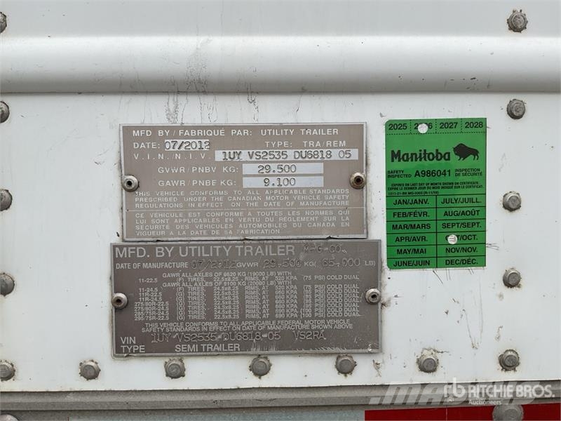 Utility 53 ft x 102 in T/A Refrigerated Trailer Puspriekabės su izoterminiu kėbulu