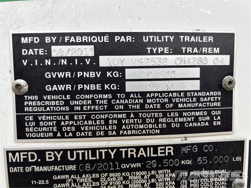 Utility 53 ft x 102 in T/A Refrigerated Trailer Puspriekabės su izoterminiu kėbulu