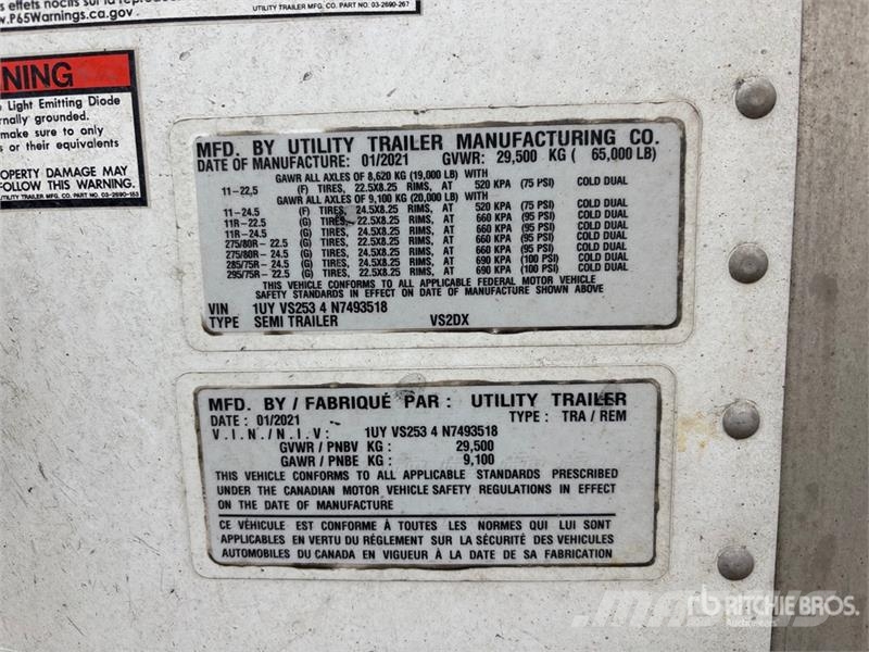 Utility VS2DX Van Body Trailers