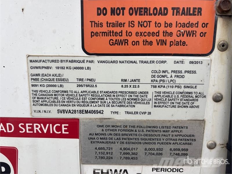 Vanguard 28 ft Pup S/A Refrigerated Trailer Dobozos pótkocsik