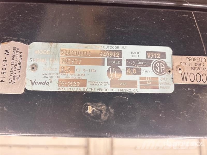  Vendo 324210014 Vending Pop Machine 其他組件