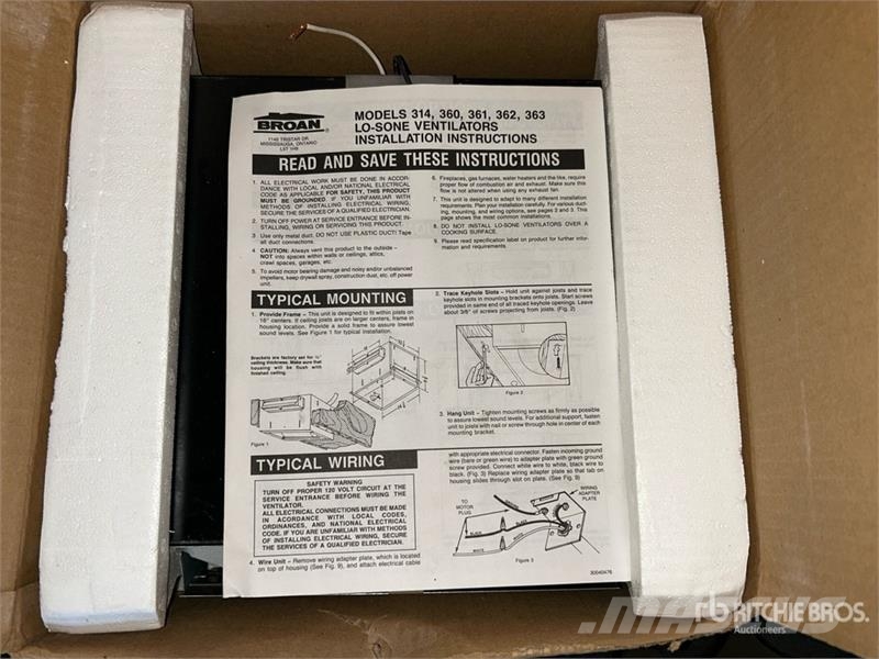 Vents, Regulators, Fan Control, Therm Coils, Broan Drugi deli