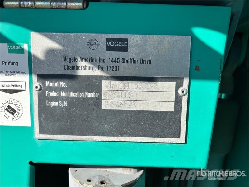 Vögele VISION 5200-2 Track Asphalt Paver Asfaltni finišeri
