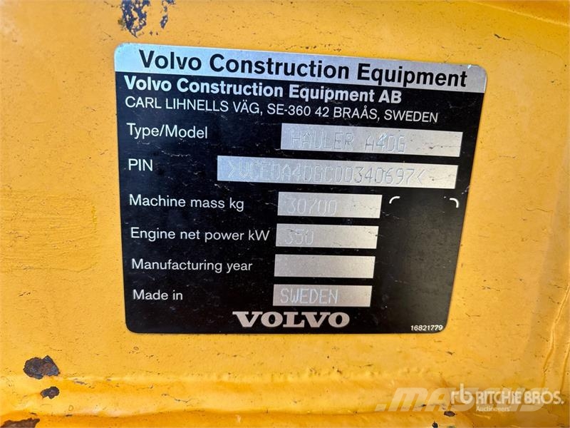 Volvo A40G Articulated Dump Truck Dumper - Knickgelenk