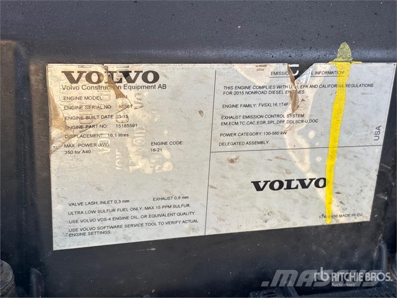 Volvo A40G Articulated Dump Truck Dumper - Knickgelenk