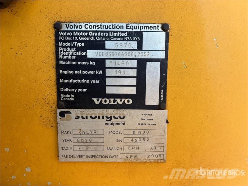 Volvo G970 Motor Grader Γκρέιντερς