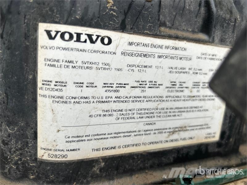 Volvo VE D12-435 6x4 T/A Sleeper Truck Tractor Trekkvogner