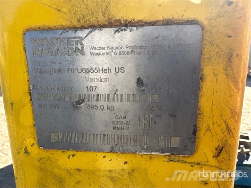 Wacker Neuson DPU6555-HE Vibratory Plate Compactor Markvibratorer