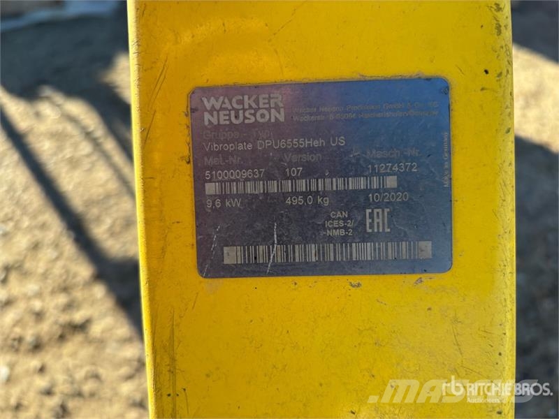 Wacker Neuson DPU6555Heh Vibratory Plate Compactor Vibrator compactors