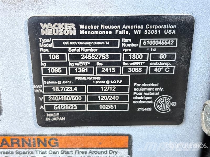 Wacker Neuson G25 Generadores diesel