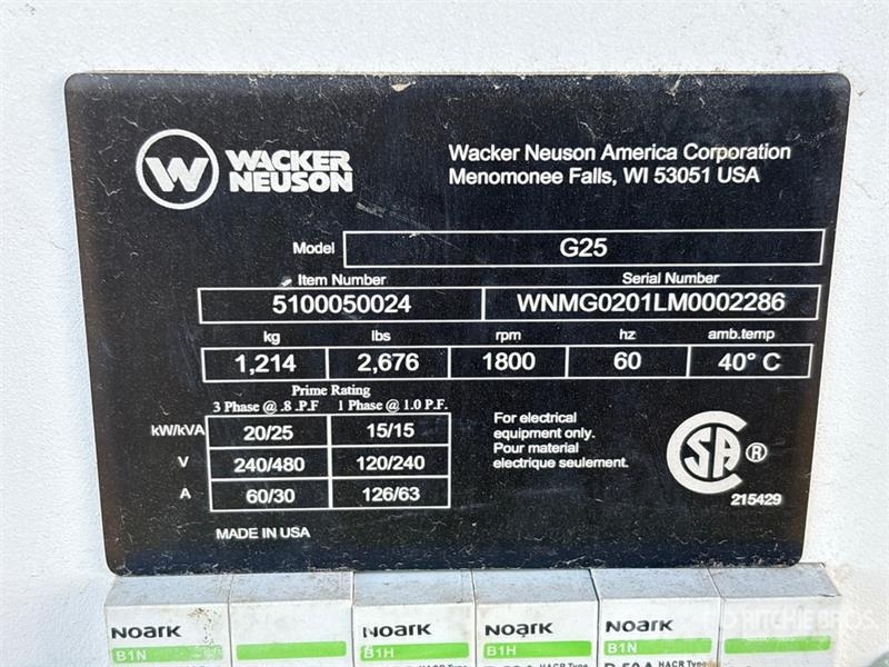 Wacker Neuson G25 Diiselgeneraatorid