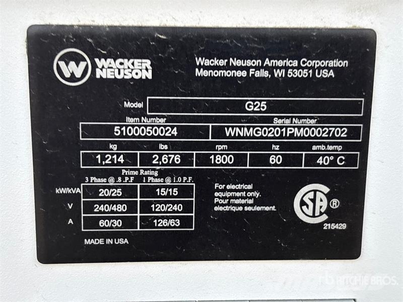 Wacker Neuson G25 Dizelski agregati