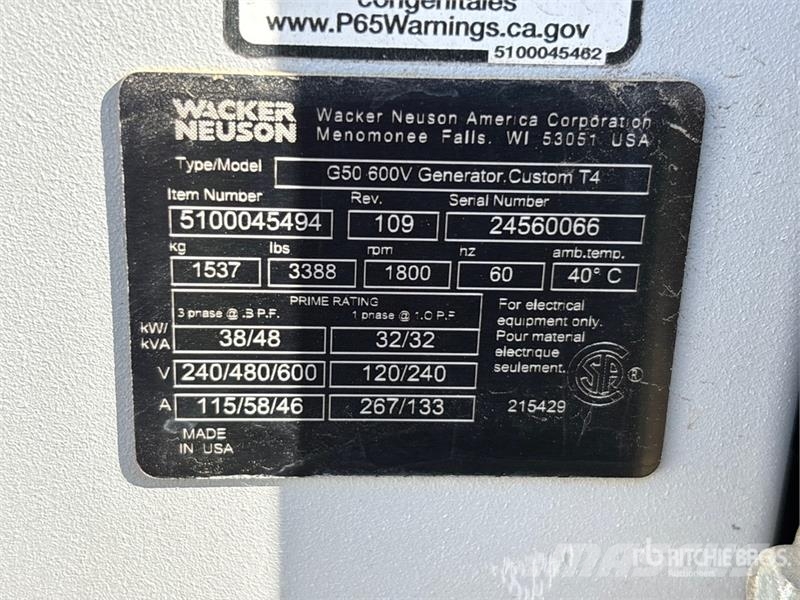Wacker Neuson G50 Dieselgeneratorer