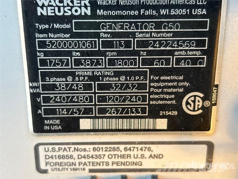 Wacker Neuson G50 Générateurs diesel
