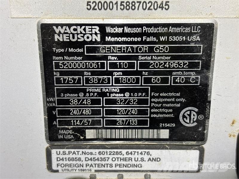 Wacker Neuson G50 Générateurs diesel