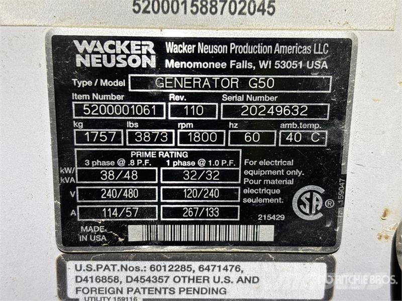 Wacker Neuson G50 Générateurs diesel