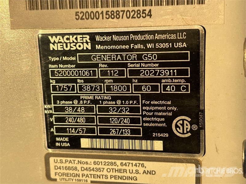 Wacker Neuson G50 Générateurs diesel