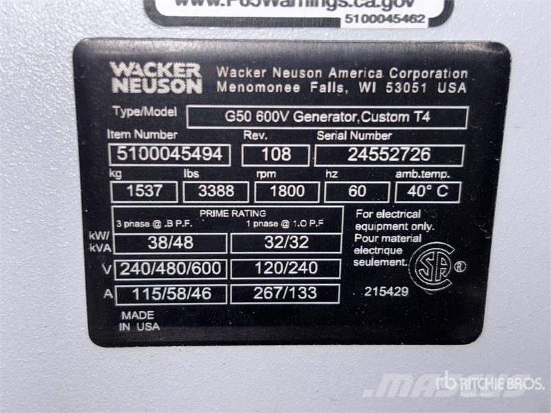 Wacker Neuson G50 Dizelski agregati