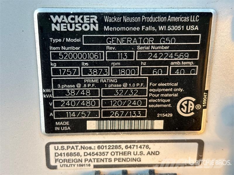 Wacker Neuson G50 Générateurs diesel