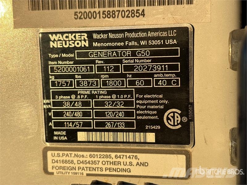 Wacker Neuson G50 Générateurs diesel