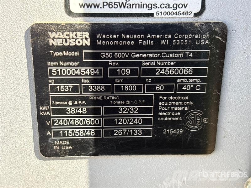 Wacker Neuson G50 Dieselgeneratorer