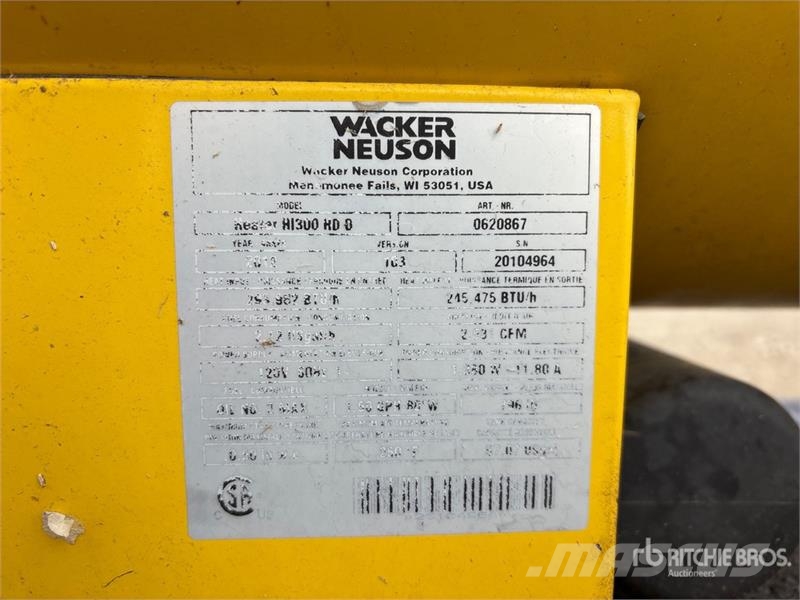 Wacker Neuson HI300 245475 BTU Space Heater Šildymo ir šaldymo įranga