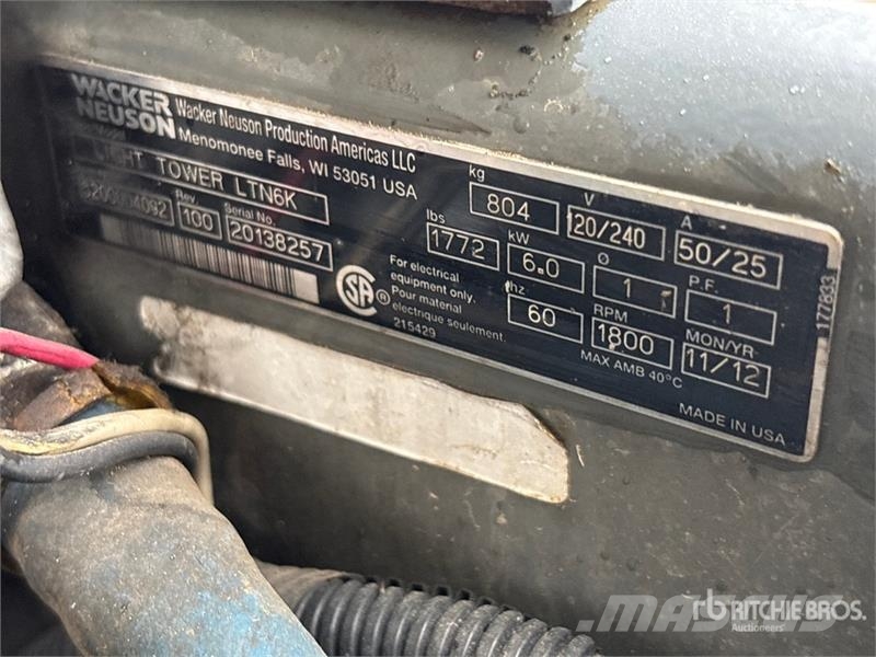 Wacker Neuson LTN6K Fénytornyok