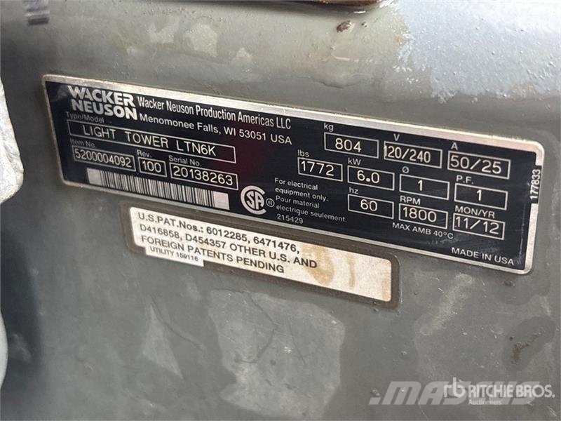 Wacker Neuson LTN6K Fénytornyok