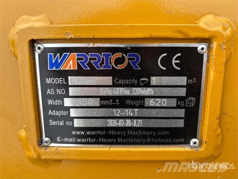 Warrior WBMCC12-1550 61 in Q/C Cleanup Excavator Bucket - Cucharones