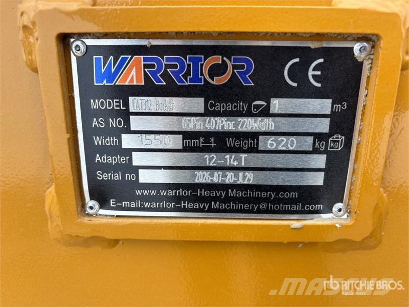 Warrior WBMCC12-1550 61 in Q/C Cleanup Excavator Bucket - Cucharones