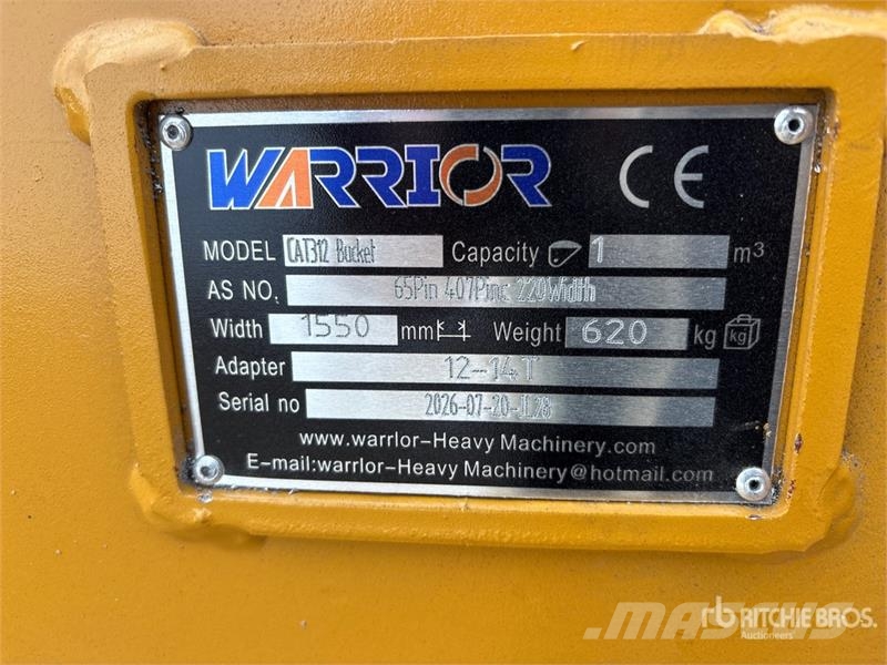 Warrior WBMCC12-1550 61 in Q/C Cleanup Excavator Bucket - Cucharones