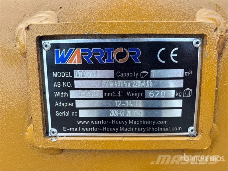 Warrior WBMCC12-1550 61 in Q/C Cleanup Excavator Bucket -  Cucharones