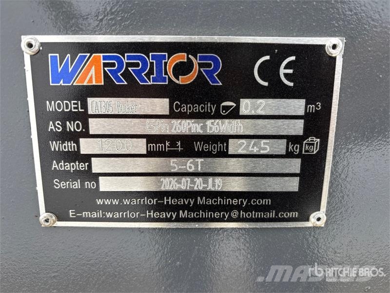 Warrior WBMCC5-1220 48 in Cleanup Excavator Bucket - Fits  Cucharones