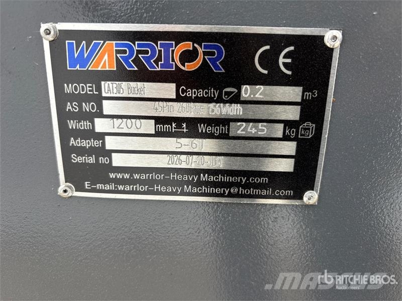 Warrior WBMCC5-1220 48 in Cleanup Excavator Bucket - Fits  Cucharones