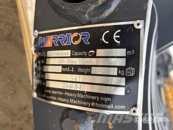 Warrior WBRC05-1000 39 in Excavator Rake - Fits Cat 305 / Greble