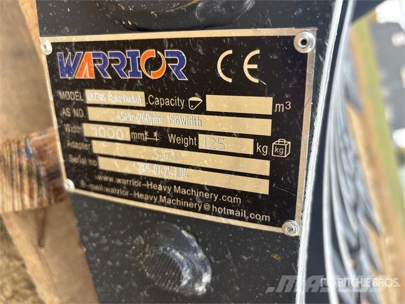 Warrior WBRC05-1000 39 in Excavator Rake - Fits Cat 305 /  Schudders