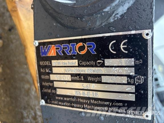 Warrior WBRC05-1000 39 in Excavator Rake - Fits Cat 305 /  Rakes and tedders
