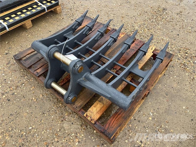 Warrior WBRC05-1000 39 in Excavator Rake - Fits Cat 305 /  Rakes and tedders