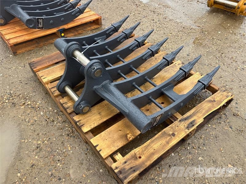 Warrior WBRC05-1000 39 in Excavator Rake - Fits Cat 305 /  Rakes and tedders