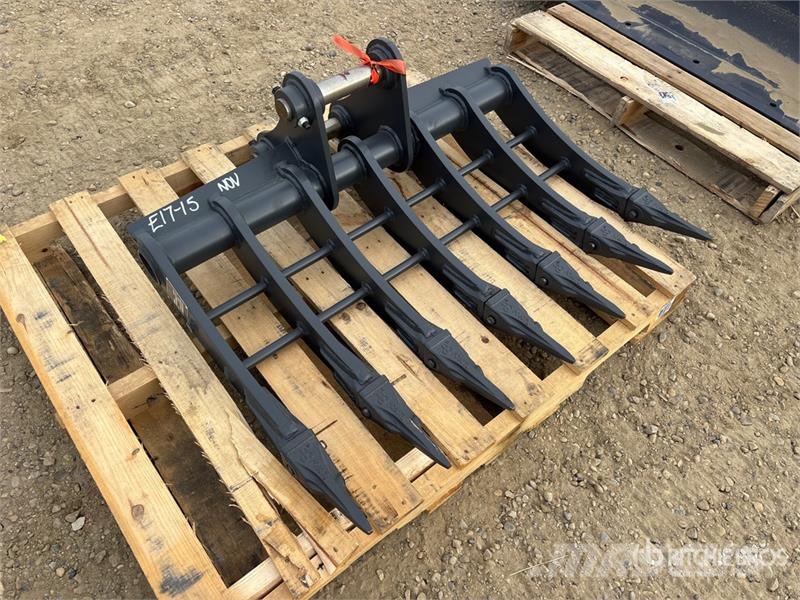 Warrior WBRC05-1000 39 in Excavator Rake - Fits Cat 305 / Greble