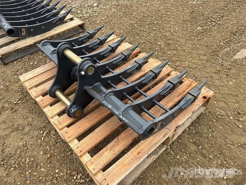Warrior WBRC07-1200 47 in Excavator Rake - Fits Cat 307 /  Schudders