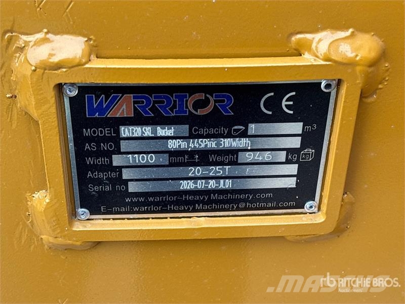 Warrior WBSC20-1100 44 in Skeleton Excavator Bucket - Fits Cucharones