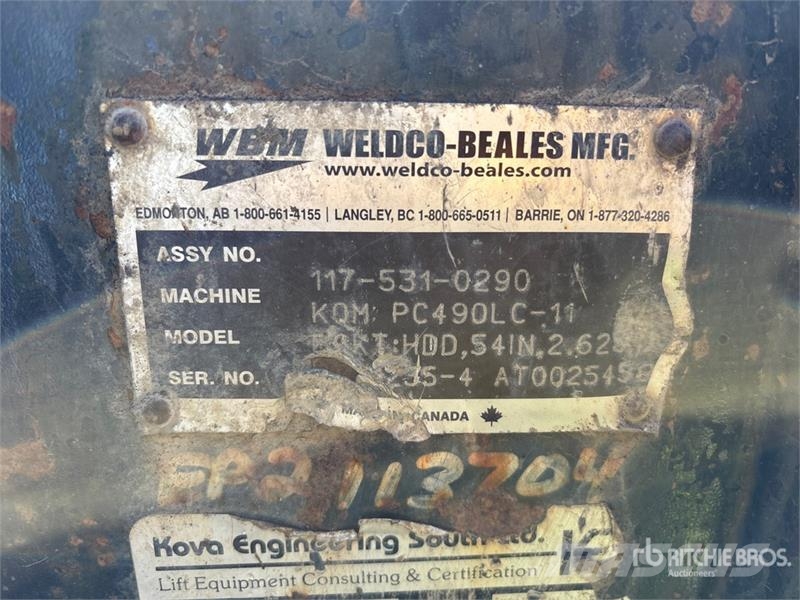 WBM 54 in Q/C Digging Excavator Bucket - Fits Komatsu  Skovle