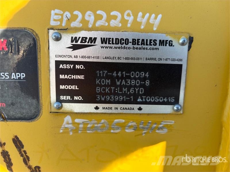 WBM 6.0YDBKT-WL380 113 in Clean up Wheel Loader Bucket Kašike / Korpe