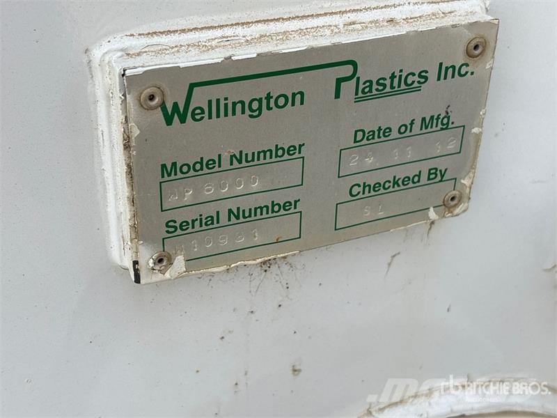 Wellington WP6000 Truck Mount Water Tank 연료 및 첨가제 탱크