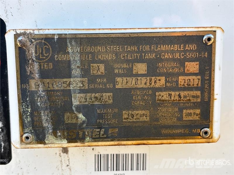 Westeel 1000 gal Diesel Fuel Tank 연료 및 첨가제 탱크