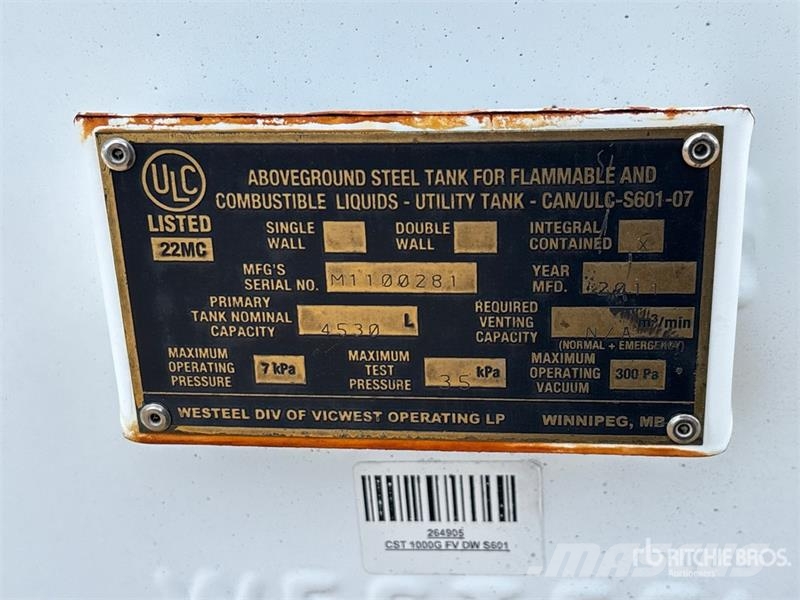  Westeel 4530 L Steel Fuel Tank Kraftstoff- und Zusatzstoffbehälter